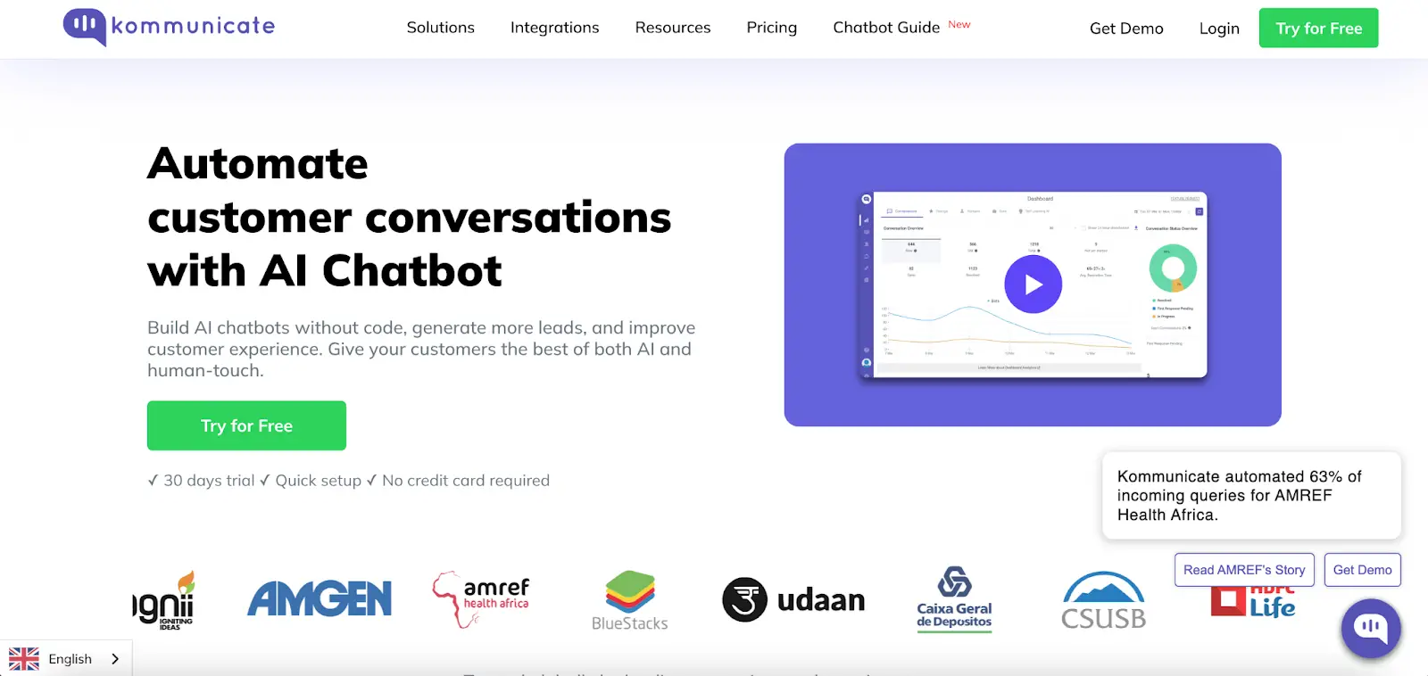 Kommunicate - bate-papo com o cliente com IA
