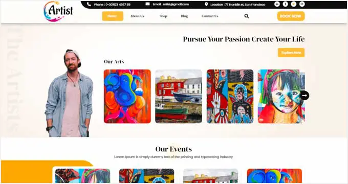 Wznawiać Artist Portfolio