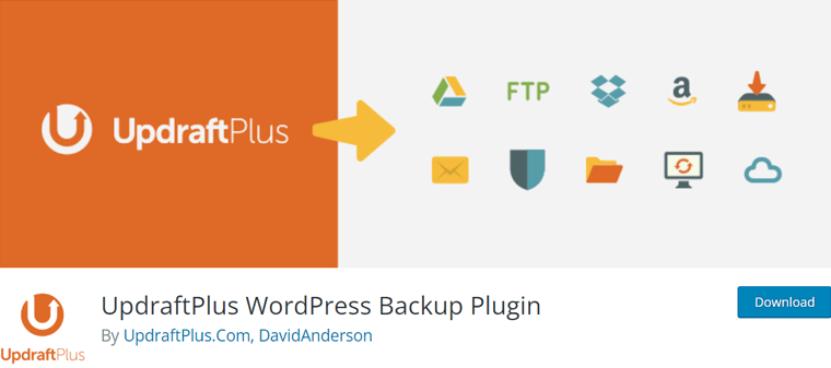 UpDraftPlus popular WordPress Backup Plugin