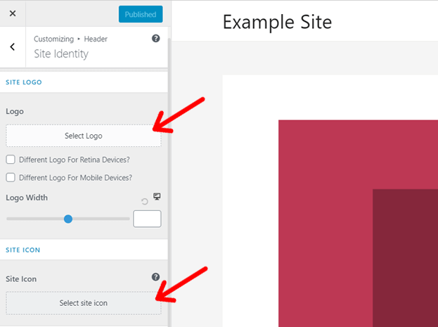 Adăugarea de logo și favicon în WordPress