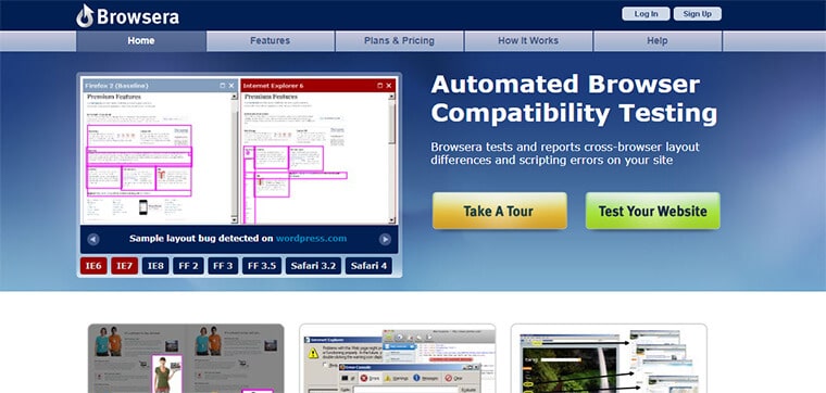 Instrument de testare a compatibilității browserului Browsera
