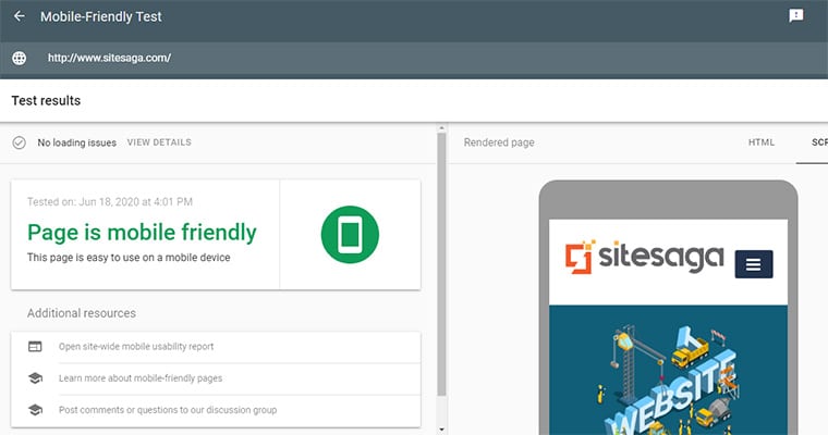 Test Google Mobile Friendly