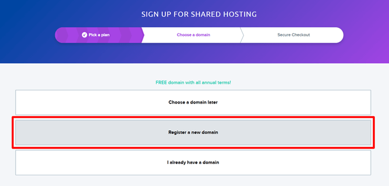 Register New Domain on DreamHost 