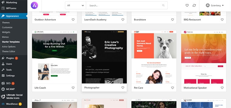 Șabloane demonstrative Astra Starter pentru import