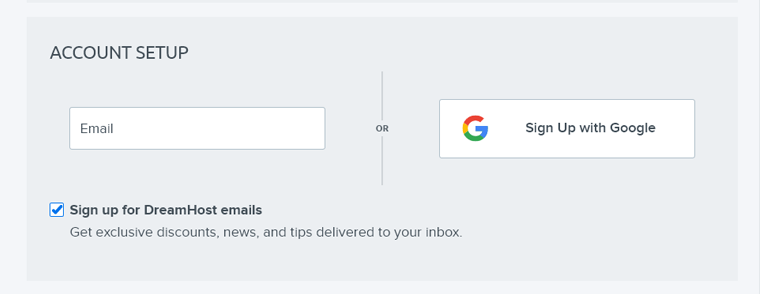 Setting Up Your DreamHost Account