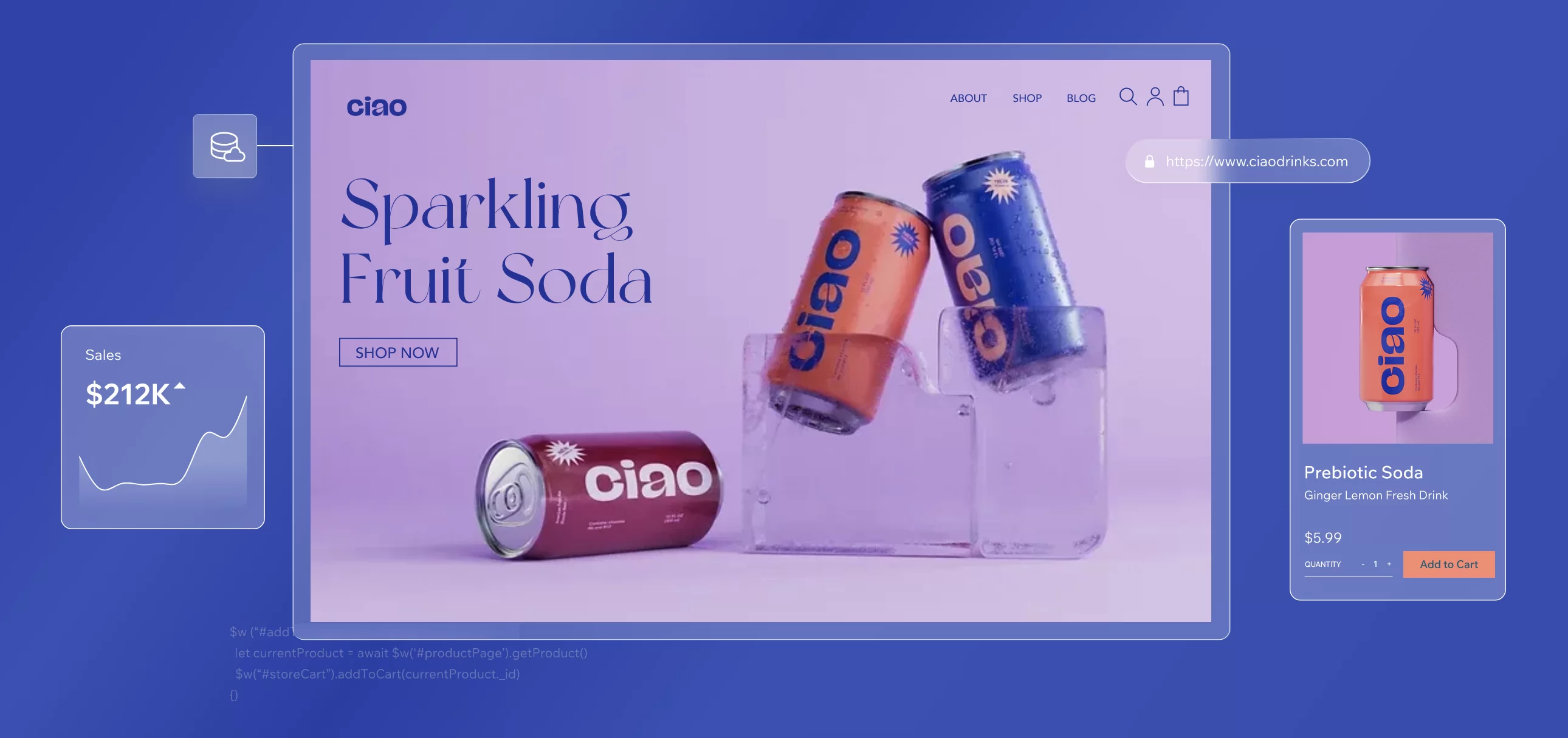 A página de boas-vindas do Wix.com.