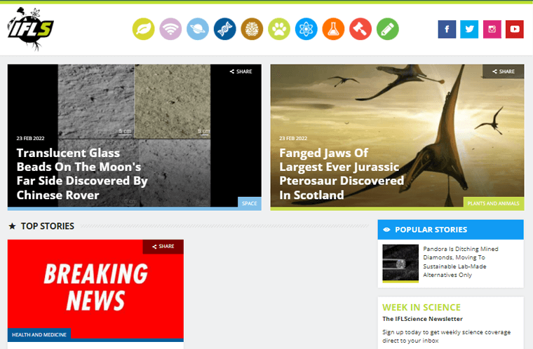 Blog Örnek Türleri için IFLScience Blogu