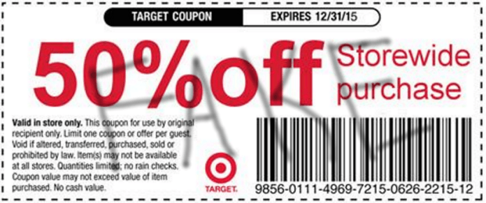 Fake coupon