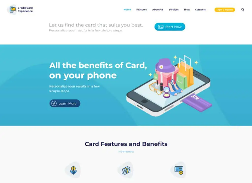 Pengalaman Kartu Kredit | Perusahaan Pinjaman dan Tema WordPress Perbankan Online