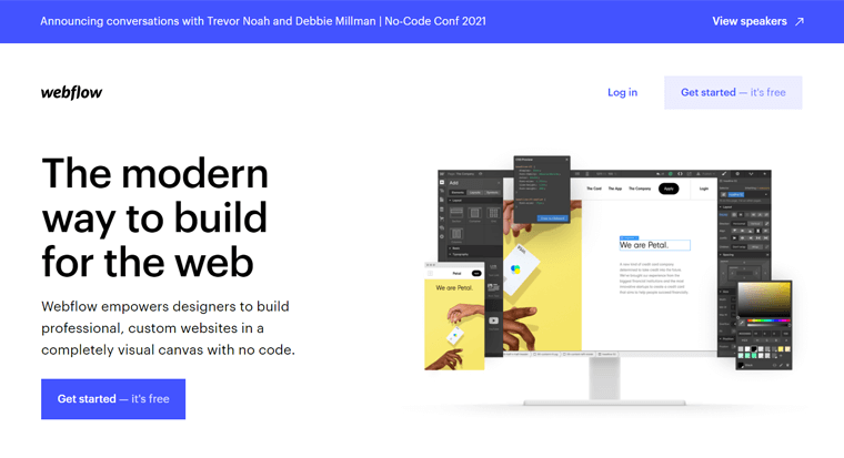 منصة موقع Webflow