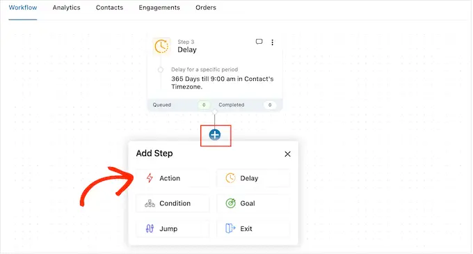 向 WordPress 自动化添加周年纪念操作 Adding an anniversary action to a WordPress automation