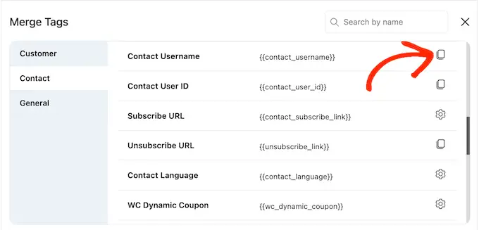 将合并标签复制到生日折扣代码中 Copying a merge tag into a birthday discount code