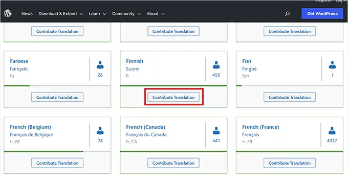 Wählen Sie eine Sprache für die Übersetzung Choose a language for translation