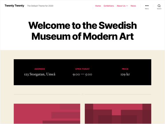 عشرون عشرون سمة ووردبريس مجانية