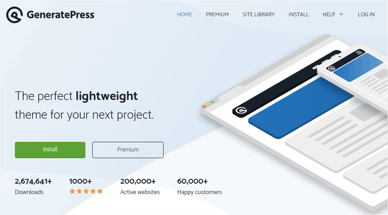 GeneratePress موضوع وورد الحرة