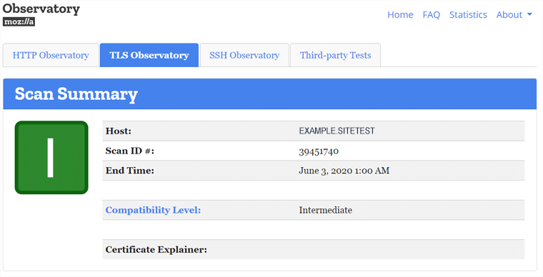 Mozilla Observatory Website Security Scanner