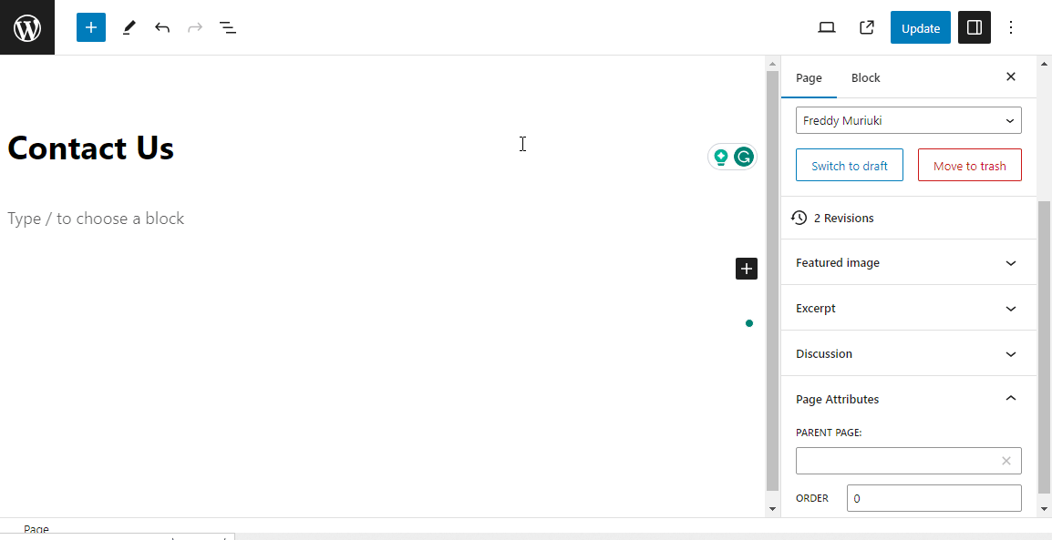 wordpress sayfasına yerçekimi formları ekleme