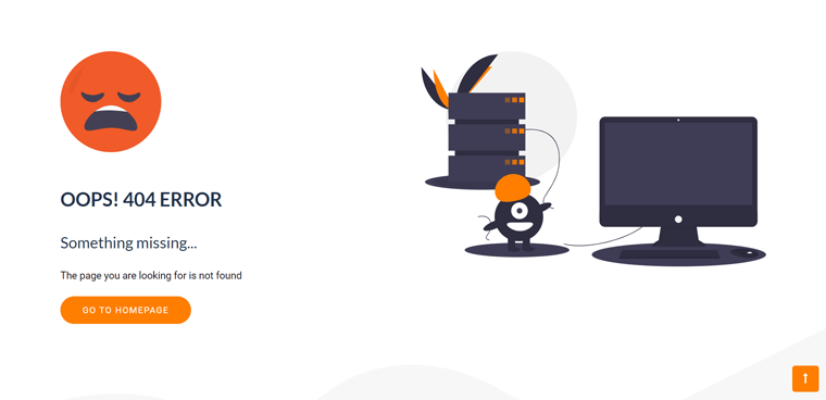 WordPress Örneğinde 'Sayfa Bulunamadı' Kırık Sayfa