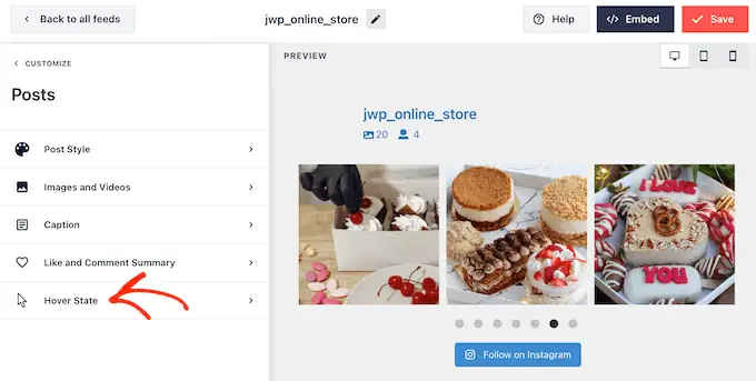 Gömülü bir sosyal medya fotoğraf akışı için fareyle üzerine gelme durumunu özelleştirme Customizing the hover state for an embedded social media photo feed