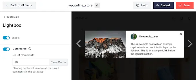 WordPress ışık kutusu özelliğini etkinleştirme Enabling the WordPress lightbox feature