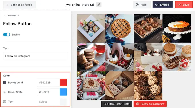 Instagram takip butonunu özelleştirme Customizing the Instagram follow button