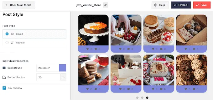 Gömülü bir sosyal medya akışına kutu stili ekleme Adding a box style to an embedded social media feed