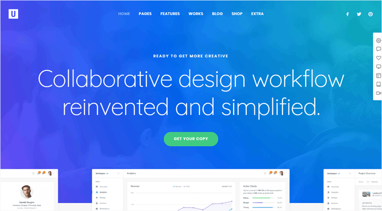 Uncode WordPress موضوع الأعمال