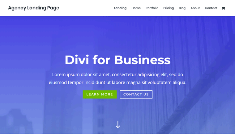 موضوع الأعمال Divi WordPress