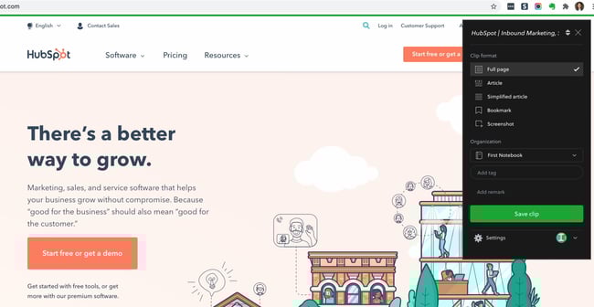 Chrome Extensions for Content Sourcing: Evernote Web Clipper