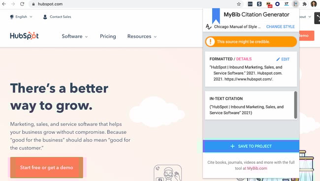 Chrome Extensions for Blogging: MyBib