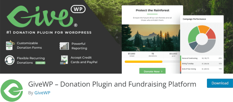 GiveWP WordPress 捐赠插件 - 在 WordPress 网站上接受捐赠