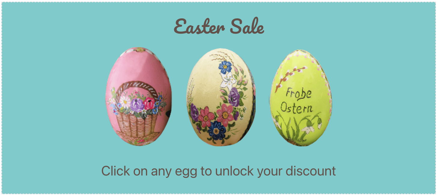 Paskalya yumurtaları kupon kampanyası