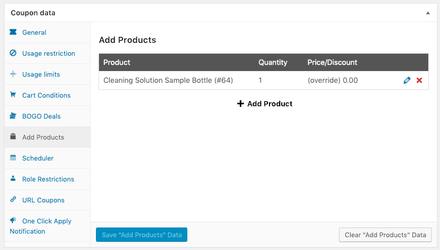 Add sample product 