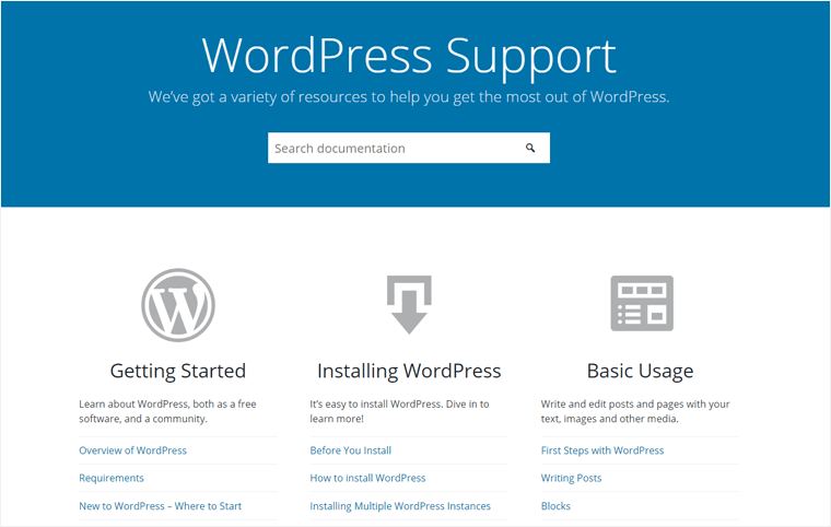 WordPress.org Destek Sayfası