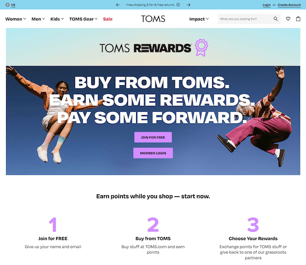tomsrewards - Cupoane avansate TOMS Rewards