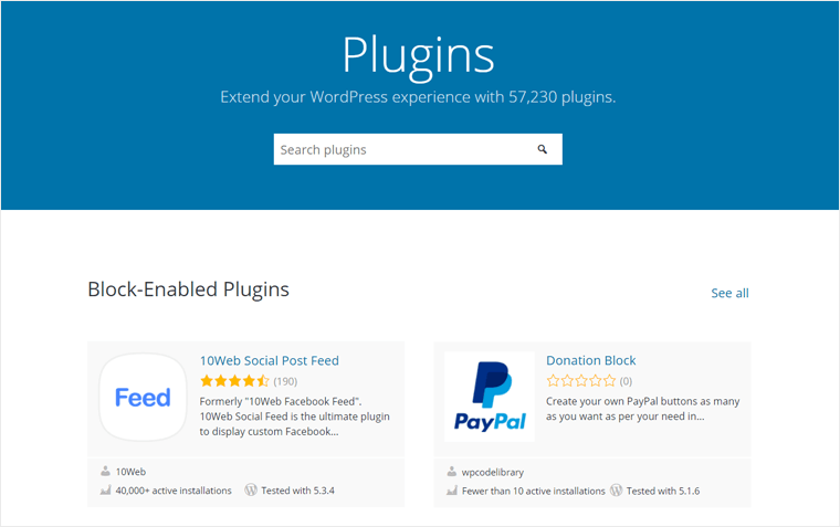 Dépôt officiel des plugins WordPress