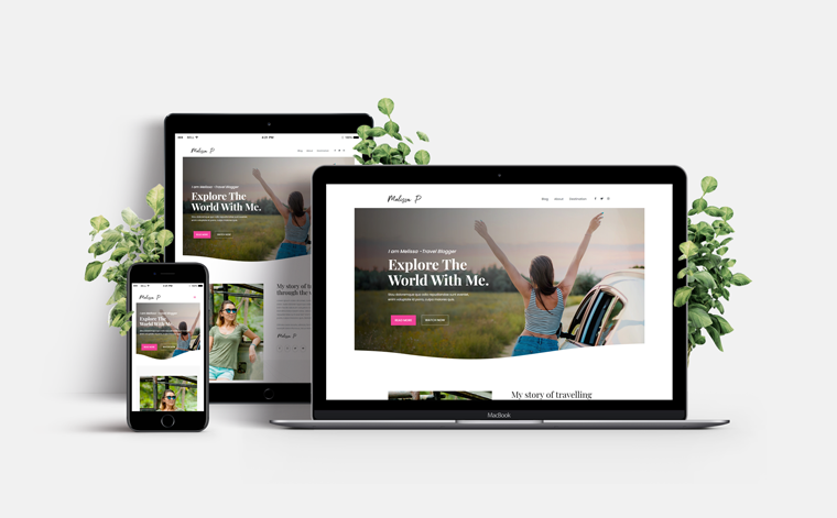 Site de démonstration du thème Astra WordPress sur différents écrans