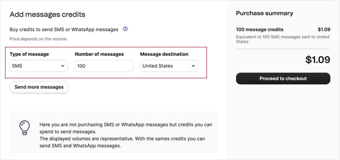 เพิ่มเครดิตข้อความใน Brevo Add message credits in Brevo