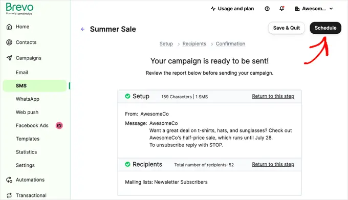 ตรวจสอบแคมเปญ SMS ของคุณก่อนส่ง Reviewing your SMS campaign before sending