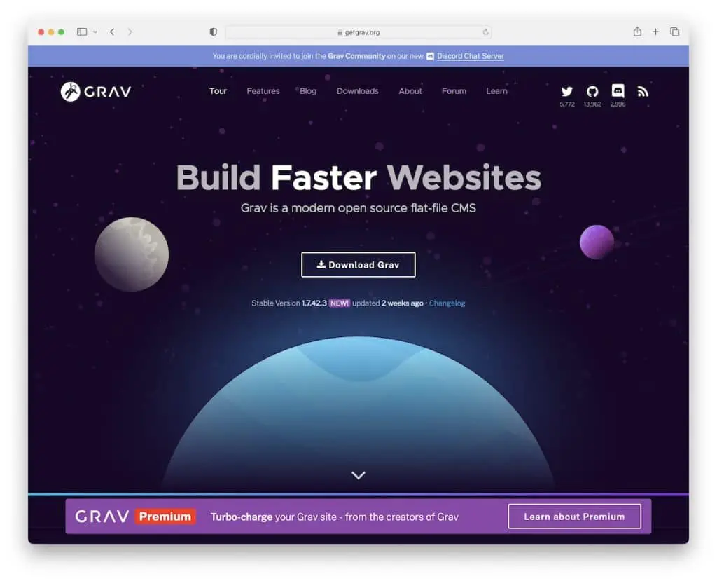 GetGrav конструктор сайтов с открытым исходным кодом