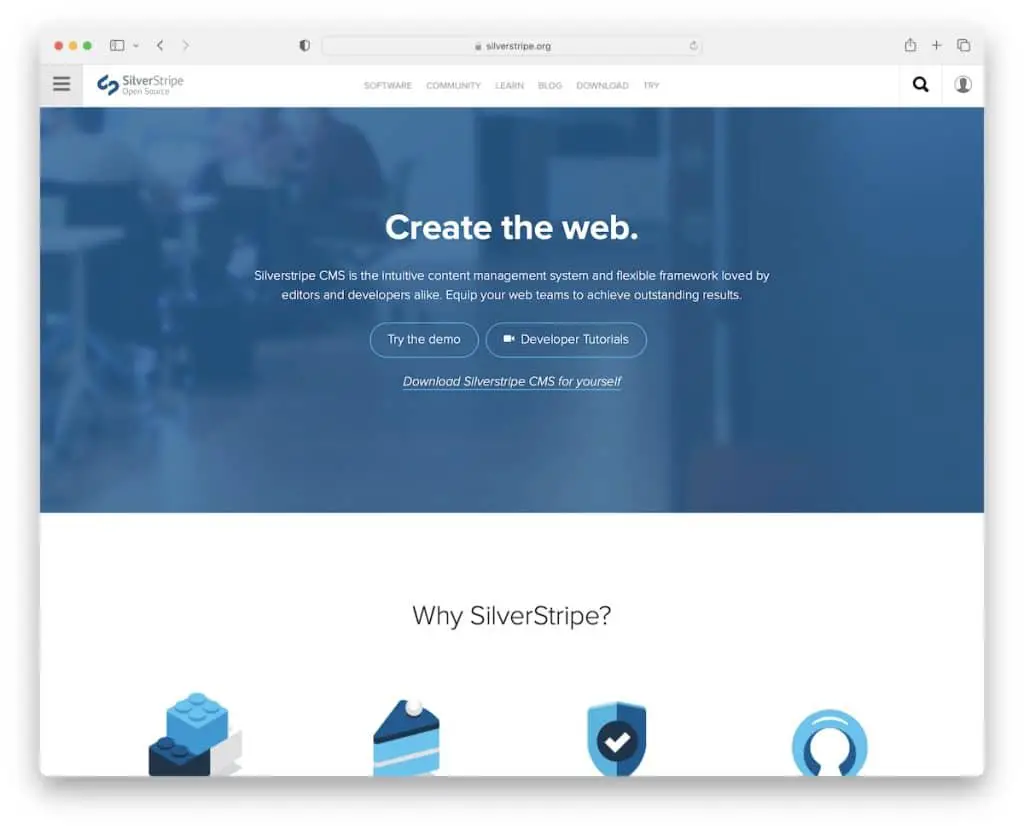 Silverstripe конструктор сайтов с открытым исходным кодом