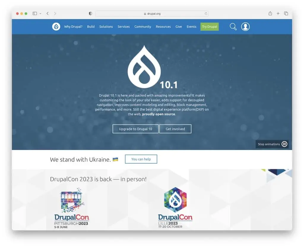 конструктор сайтов с открытым исходным кодом Drupal