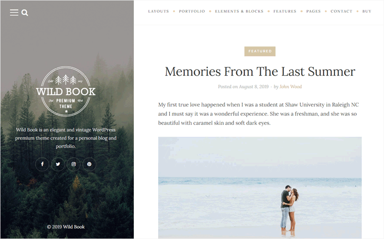 Tema WordPress Wild Book