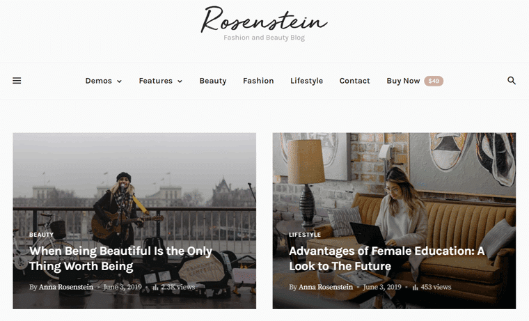 Temă Stein WordPress pentru scriitori