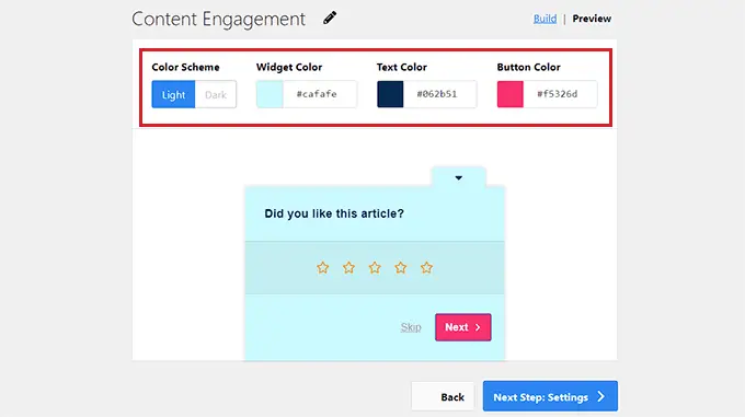 원하는 대로 설문조사 위젯을 맞춤설정하세요. Customize the survey widget to your liking