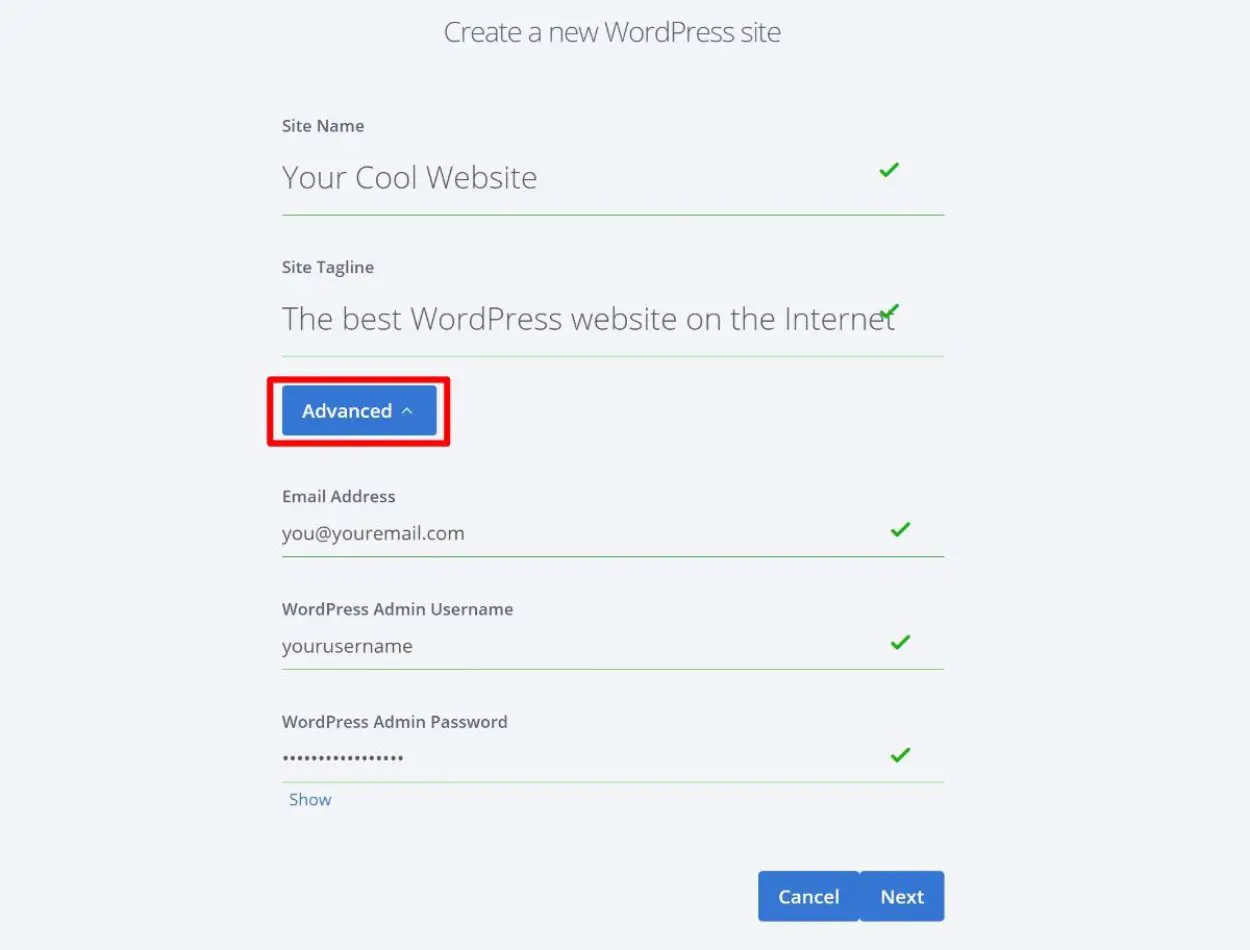 قم بتثبيت WordPress على Bluehost