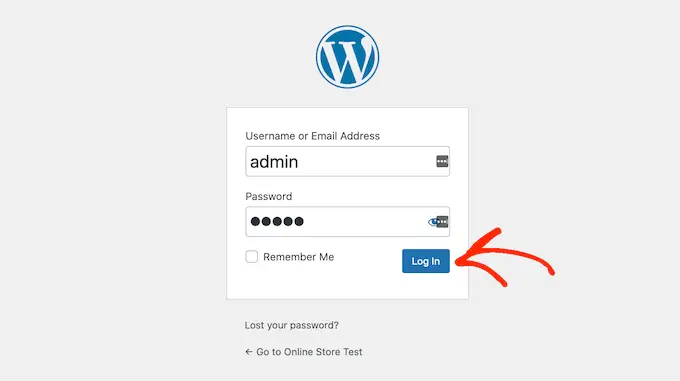 Logowanie do panelu WordPress Logging into the WordPress dashboard