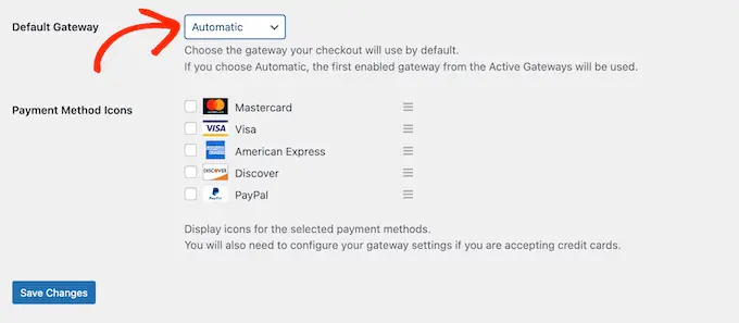 Ustawianie bramy domyślnej w programie Easy Digital Downloads Setting a default gateway in Easy Digital Downloads