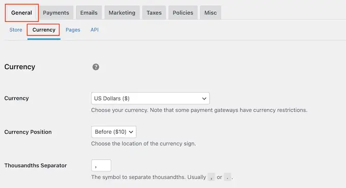 Zmiana ustawień waluty w sklepie internetowym Changing the currency settings on your online store