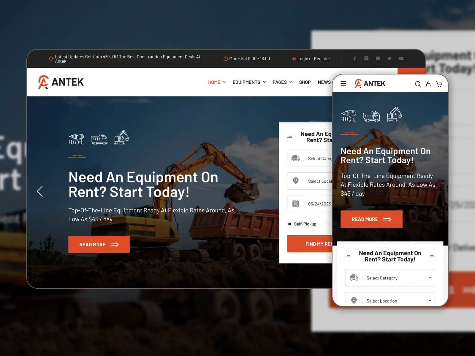Ilustración de Antek: tema de WP para reservas compatible con SEO para una mejor visibilidad en los motores de búsqueda en una combinación de colores plateado, blanco, negro, siena y gris oscuro